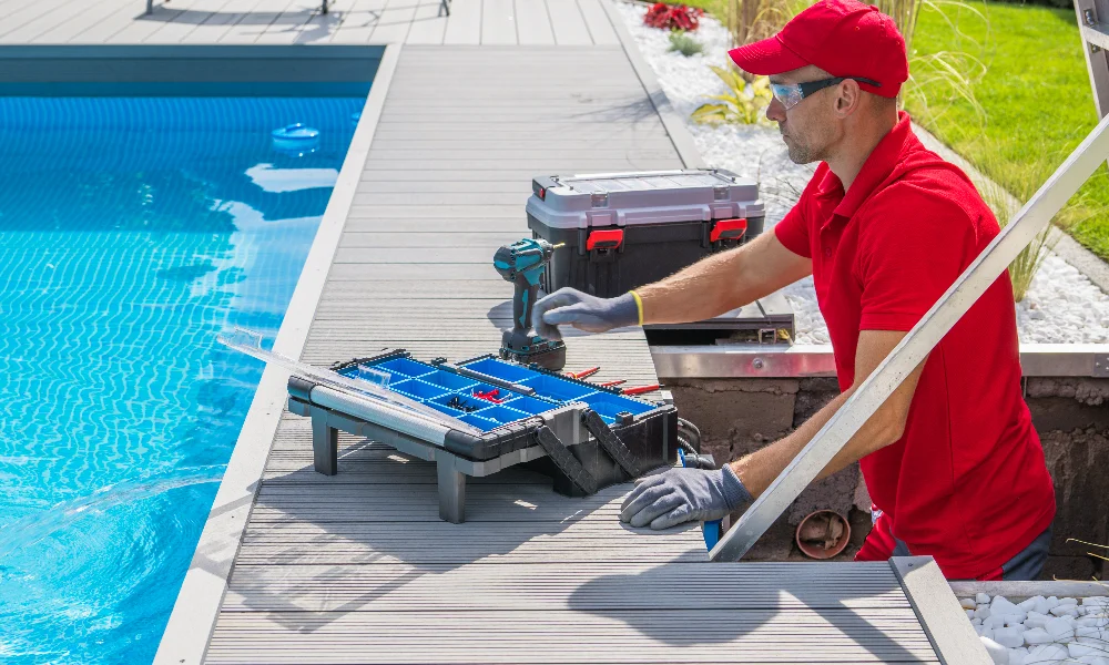 swimming pool leaking water