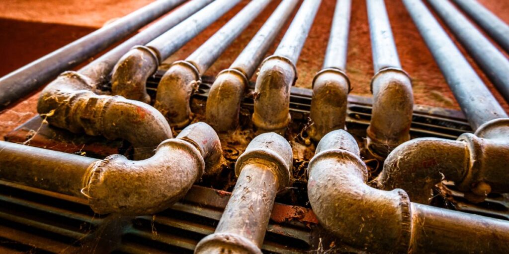 Technician replacing an underground gas line using trenchless technology with minimal excavation | How To Replace a Gas Line Without Digging